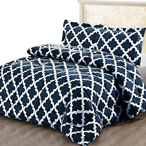 ComfyWell King-Size-Bettdecke, Bedruckte Tagesdecken, Bettdecken und Sets, 2 Kissenbezüge, warm und antiallergen, für alle Jahreszeiten, deckenlos, Überwürfe für Bett (King-Size-Bett (220 x 230 cm),