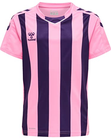 hummel hmlCORE XK Striped Jersey S/S Kids, Cotton Candy/ACAI, 176