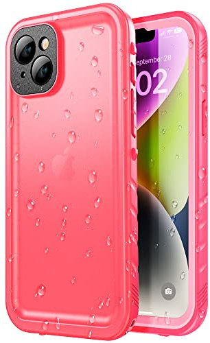 SPORTLINK for iPhone 14 Plus Waterproof Case - Shockproof Heavy Duty Front and Back Cover with [Built in Screen/Camera Protector] 360 Full Body Protective [Dustproof][IP68 Underwater]-6.7 Pink