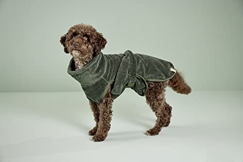 Wolters Easy Clean Hunde-Bademantel, Größe:M, Farbe:Olive