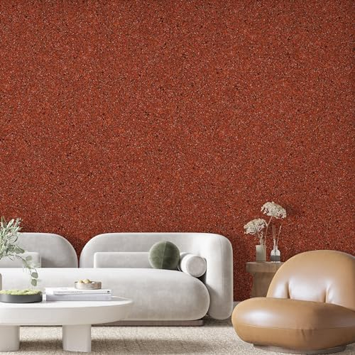 Belka B57 Kupfer Tapete - Reine Baumwolle - Flüssigtapete - Dekorputz - Selbstklebend - Wärme- & Schalldämmend - Modern & Stilvoll, DIY Öko & Natürlich | ca. 3 qm (m²)