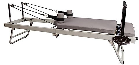 WENNEWU Pilates Reformer, Faltbares Pilates Reformer-GeräT, FüR Zu Hause Bis Zu Einer GewichtskapazitäT Von 300 Pfund,Braun