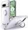 Silverback für Google Pixel 8 Hülle, Handyhülle Pixel 8 mit 360 Grad Ring Halter Schutzhülle TPU Schock Stoßfester Stoßfänger Weiche Dünn Case - Transparent