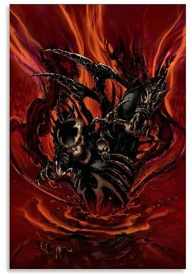 BBAUER Anime Poster Spawn in Hell Poster Dekorative Malerei Leinwand Wandkunst Wohnzimmer Poster Schlafzimmer Malerei,Wandkunst Bilddruck Moderne Familienzimmer Dekor 08x12inch(20x30cm)