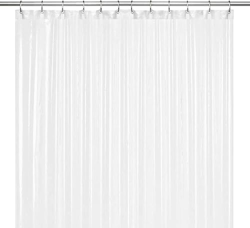 LiBa Duschvorhang mit Gewicht Unten PEVA 8 Gauge, Anti-Schimmel Länger als Duschvorhang 183x213 cm, Dusch Vorhang Shower Curtains(Mattiert)