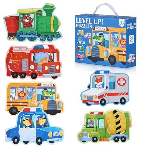 BBLIKE Kinder Montessori Puzzle Spielzeug Puzzle für Kinder 6 Pack Baby Spielzeug für 2 3 4 Jahre alt Montessori pädagogische Geschenke (Transport)