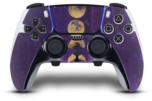 Head Case Designs Offizielle Mai Autumn Mond Fasen Kunst Mix Vinyl Haut Gaming Aufkleber Abziehbild Abdeckung kompatibel mit Sony Playstation 5 PS5 DualSense Edge Controller