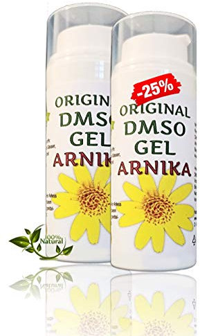 Leivys Arnika DMSO GEL - DMSO 99,9% ph. EUR Reinheit Gel Salbe mit Arnika hochdosiert in HDPE mit Dosierpumpe (2 x 50 ml)