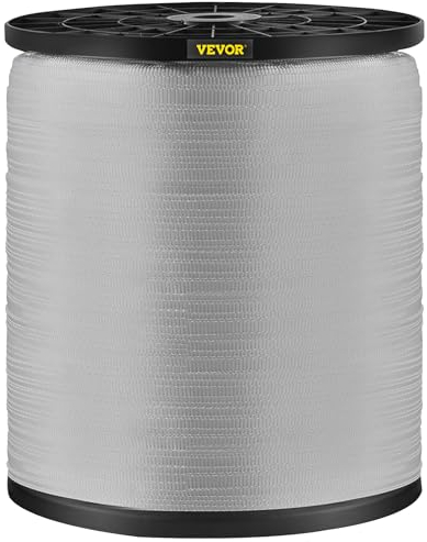 VEVOR 567 kg Polyester-Zugband, 961 m x 12,7 mm flaches Band für Draht- und Kabelrohrarbeiten, Variable Funktionen, flaches Seil zum Ziehen/Laden/Verpacken bei jedem Wetter