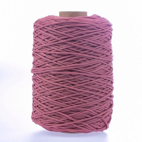 Cordino per borse uncinetto opaco 3mm in polipropilene prodotto in Italia in colori classici e moda (rosa antico)