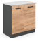Vicco Spülenunterschrank R-Line, Küchenunterschrank für die Spüle, Goldkraft Eiche/Anthrazit, AP Marmor