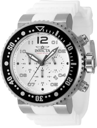 Invicta Pro Diver 47193 Herren Uhr - Wasserdicht - Analog - Quarzuhrwerk - Edelstahl mit silbernen zifferblat - 52mm
