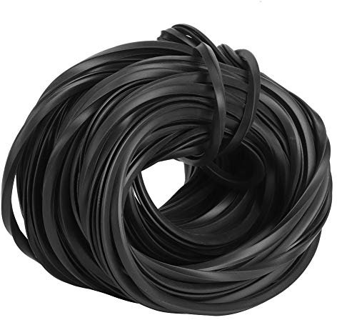 Longzhuo Greenhouse Rubber Seal Strip 4m/10m/18m - Universal Black Weather Stripping, U-Shaped Glass Sealing for Greenhouse Supplies, Window Door Accessories (4m/13.12Ft)