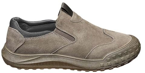Zapatos de trekking para hombre sin cordones, zapatillas de senderismo para hombre, ligeras, antideslizantes, ligeras, informales, elegantes, planas, suaves,, beige, 42 EU