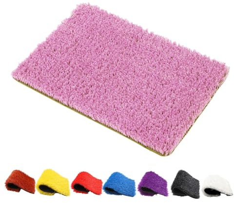 XLIHAWY Gazon Artificiel D'extérieur, Synthétique en Hauteur Rouleau sous-Couche Gazon Artificiel, Découpable Décoratif Moquette Gazon Artificiel pour Patio Jardin
