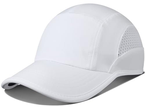 GADIEMKENSD Schlichte Baseballmütze mit besticktem Tiermotiv, Sonnenschutz-Laufmütze, Trainingsmütze mit atmungsaktivem Netzgewebe, Sportzubehör, Kappe für Männer und Frauen, Weiß