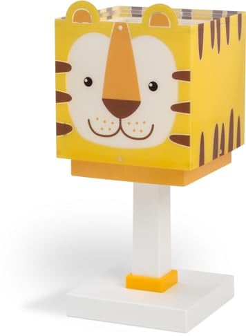Dalber Kinder Tischlampe Nachttischlampe Nachtlicht Little Tiger Tiger, 64561N, G4-4W LED - Glühbirne enthalten, Gelb