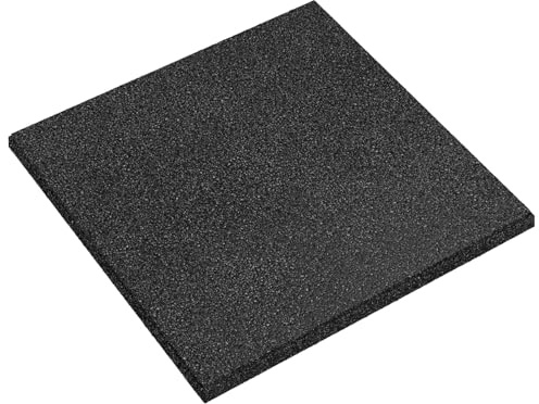 vidaXL Sturzschutzfliesen 6 STK. Schwarz 50 x 50 cm Gummi