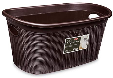 Stefanplast Elegance Cesta portabiancheria, Moka, cm 58x38x28h