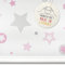 LOVELY LABEL Wandtattoo Kinderzimmer I Made in Germany I Babyzimmer Deko I Design Wandsticker Mädchen & Junge I Sterne Stars I Rosa Grau Weiß