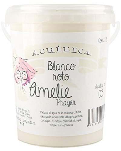 Amelie Prager 1L/03 Pintura Acrílica, Blanco Roto, 1000 ml