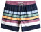 MaaMgic Herren Badehose Jungen Badeshorts Sporthose Schnelltrockend Sport Schwimmhose mit Mesh in vielen Farben, Größen XS - 2XL, Navy Blau Streifen M
