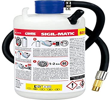 Sigil-matic, Kit Liquido Sigillante Per Pneumatici, 600 Ml