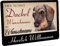 Crealuxe Personalisierbare Fußmatte - Hier wohnt Dackel - Türmatte mit Wunschtext, Name oder Motiv – rutschfest – 60x40 cm – Türvorleger für Innen & Außen – Einzug, Hausflur oder Büro