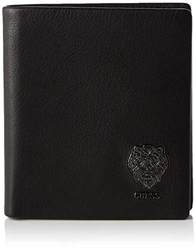 Guess Lion Bold, Herren Geldbörse, Schwarz (Black), 0.5x7.5x10 cm (W x H L)