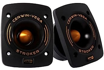 CERWIN-VEGA! CVMPCL1.0T 1 200W Max / 100W RMS Flush Mount Stroker Pro Series Tweeters, Black