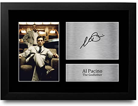HWC Trading Al Pacino A4 Gerahmte Signiert Gedruckt Autogramme Bild Druck-Fotoanzeige Geschenk Für The Godfather Filmfans