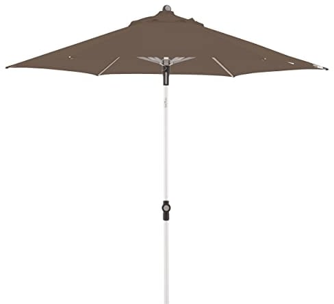 Doppler Parasol pour le jardin rond diamètre 220 cm en greige I Parasol de jardin pliable I Parasol avec protection UV 80+ I Parasol en aluminium I Toit de parasol en polyester résistant à la pluie