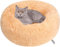 Queta Katzenbett Schöne Tierbett, Klein Hund Bett Haustierbett Plüsch Weich Runden Katze Schlafen Bett (50cm, Hellbraun)