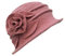 Avilego Damen Wollglocke, Fischerhut, knittert, Winter, warme Beanie-Mütze mit Blume, Rosa, Pink, Einheitsgröße