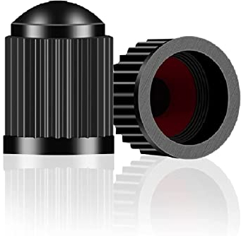 URAQT Tyre Valve Caps, 100 Pcs Dust Caps for Car Tyres, Universal Plastic Car Tire Stem Covers, With O Rubber Ring, Heavy-Duty, Airtight Seal, Screw-On for SUV, Motorcycle, Truck, Bike, Black