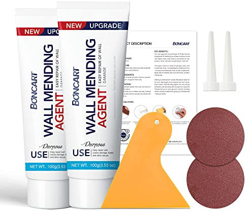 Drywall Repair Kit,2 Pack Wall Mending Agent,Wall Spackle with Scraper, Wall Surface Hole Fill Quick and Easy Solution