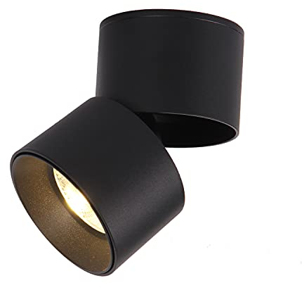 TWSXTE Deckenleuchte 7W LED Deckenlampe COB Lampe 3000K Warmweiß um 360 ° drehbar für Schlafzimmer Halle Küche Korridor Hotel Einkaufszentrum (warmweiß 3000K)