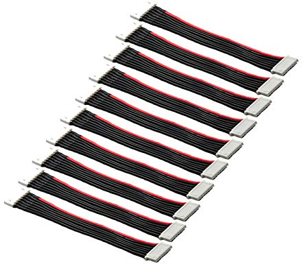LINSYRC 10 Stück 6S 7Pin JST-XH 2S-6S Balancer Kabel Verlängerungskabel Männlich Stecker zu Buchse Lipo Adapter Stecker mit 15CM 22AWG Silikondraht (6S)