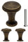 Fuxxer.eu - Antike Möbel-Griffe, Schubladen-Knöpfe, Landhaus Vintage Design Bronze Eisen Messing Möbel Schränke Kommoden Küche Buffet, 24 x 20 mm, bronze, 2er Set