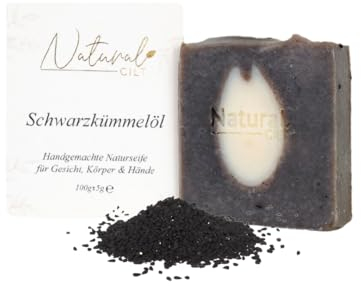 Natural Cilt Schwarzkümmelöl Seife - 100% Naturseife - ohne bedenkliche Inhaltsstoffe - Zertifiziert - Handgemacht - Duschseife für alle Hauttypen - Duschgel - Naturkostmetik