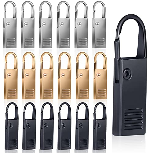 Reissverschluss Zipper Pull, Reißverschluss Zipper für Reissverschluss Reparatur Metall Reißverschluss Pull Tabs 18 Stück