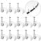 Cable Clips - CableGeeker 100 Pieces Cat8 Cat7 Cat6 Ethernet Cable Clips with Nails 7mm Cord Holder for Circle Ethernet Cable (White)