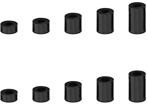 400 PCS Black Standoff Spacers Nylon Insulation Washers for M3 M4 Screws