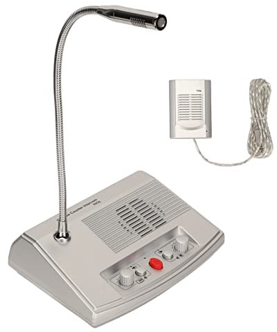 Fenster-Gegensprechanlage, Weit Verbreitete Fenster-Gegensprechanlage, Einfache Steuerung, Premium-Lautsprecher 100–240 V FüR KrankenhäUser (EU-Stecker)