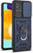DESSEN Funda para Samsung Galaxy A52 | A52 5G | A52s 5G, Carcasa de Silicona Suave de TPU/PC y Lente Cover, con Magnético Soporte de Anillo Giratorio, Golpes Bumper Case. Azul