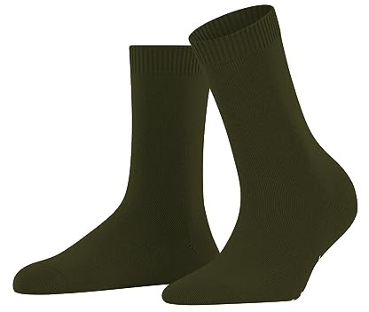 FALKE Damen Socken Cosy Wool W SO Wolle einfarbig 1 Paar, Grün (Artichoke 7436), 35-38