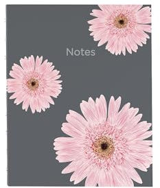 Blueline NotePro™ Notizbuch, Indexiersystem, 23,5 x 18,4 cm, 150 Seiten, rosa Gänseblümchen-Design (A6016.01)
