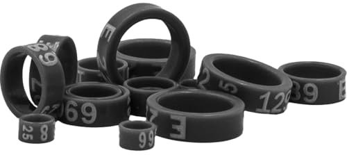 FINCA CASAREJO Anillas de Identificación para Aves | Pack 25 uds Anillos Cerrados 2026 para Las Patas de Pájaros, Palomas, Faisanes, etc | Diámetro 9 mm | Color Gris, Letra E