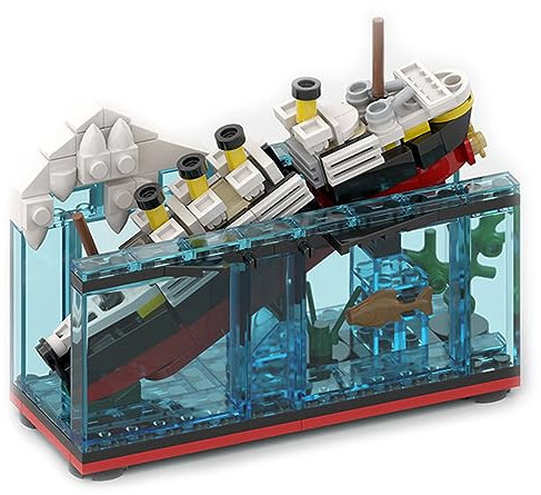 Cruise Ship Titanic Building Blocks Set, 247PCS Model Kit, DIY Boat Building Construction Toy for Adults & Kids