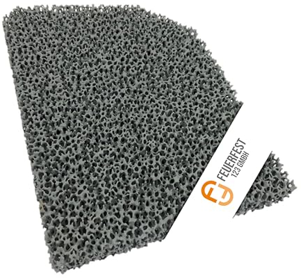 Feuerfest 123 - Feinstaubfilter Kaminofen Angeschrägt 220x165x25 mm, Kompatibel mit Hark, Feinstaub Rußfilter zum nachrüsten Kamine & Öfen, hitzebeständig bis 1.650 °C